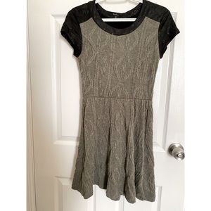 Black & gray sweater dress